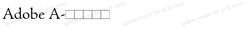 Adobe A字体转换